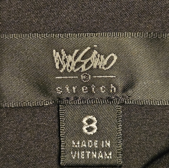 Mossimo Stretch Black Midi Cap Sleeve V-neck Shift Dress Businesscore Sz 8 EUC - Picture 9 of 10